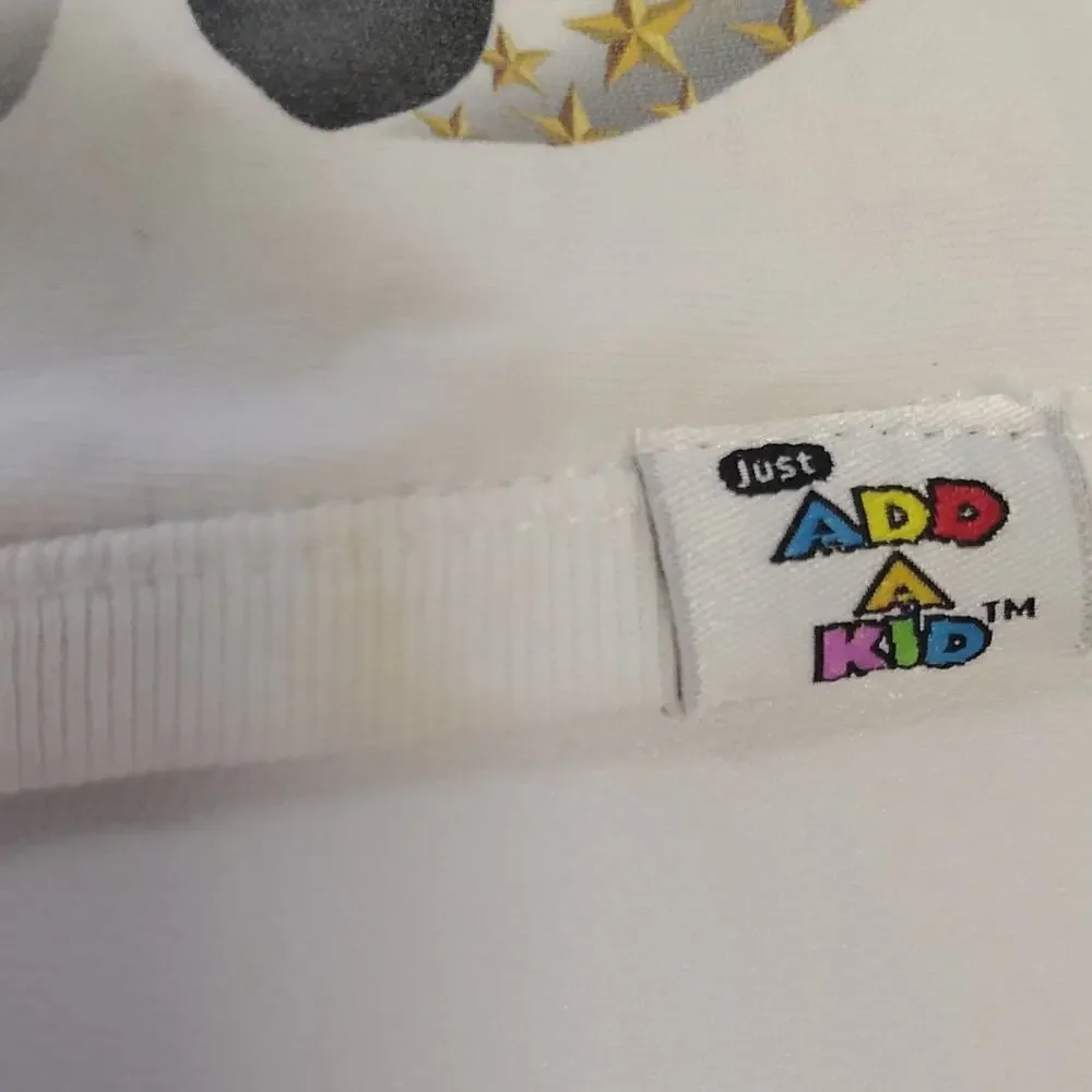 Just Add A Kid Elvis Presley Las Vegas Baby Bib 100% Cotton Hook & Loop White
